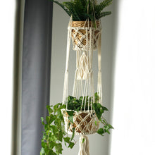 Load image into Gallery viewer, Macramé Double pot holder
