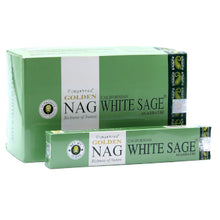 Load image into Gallery viewer, Golden Nag -  White Sage Incense Sticks
