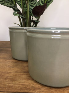 Lucca glazed pot - Sage