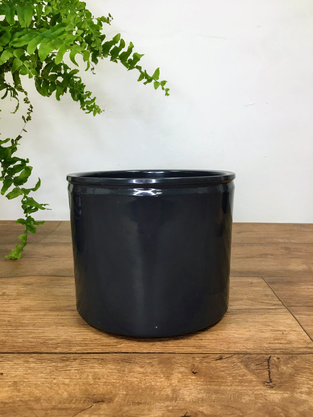 Lucca glazed pot - Granite