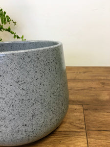 Ceramic Rounded Plant Pot - Granite