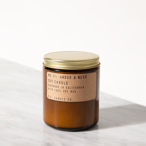P.F Candle Co. Amber and Moss Scented Soy Candle