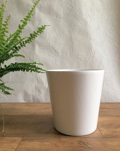 Classic white plant pot