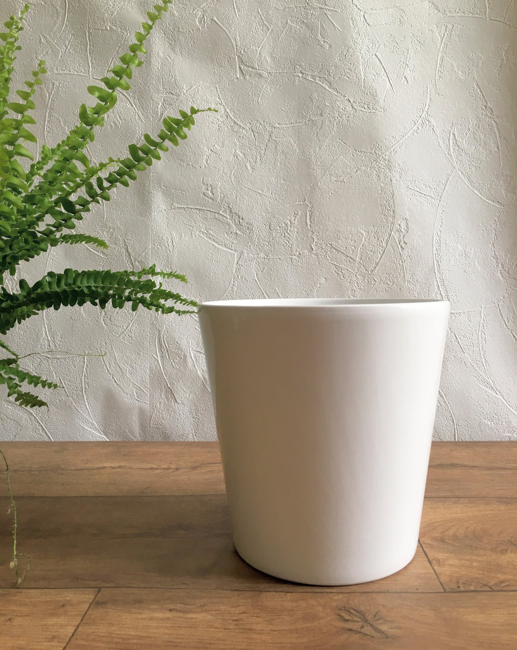 Classic white plant pot