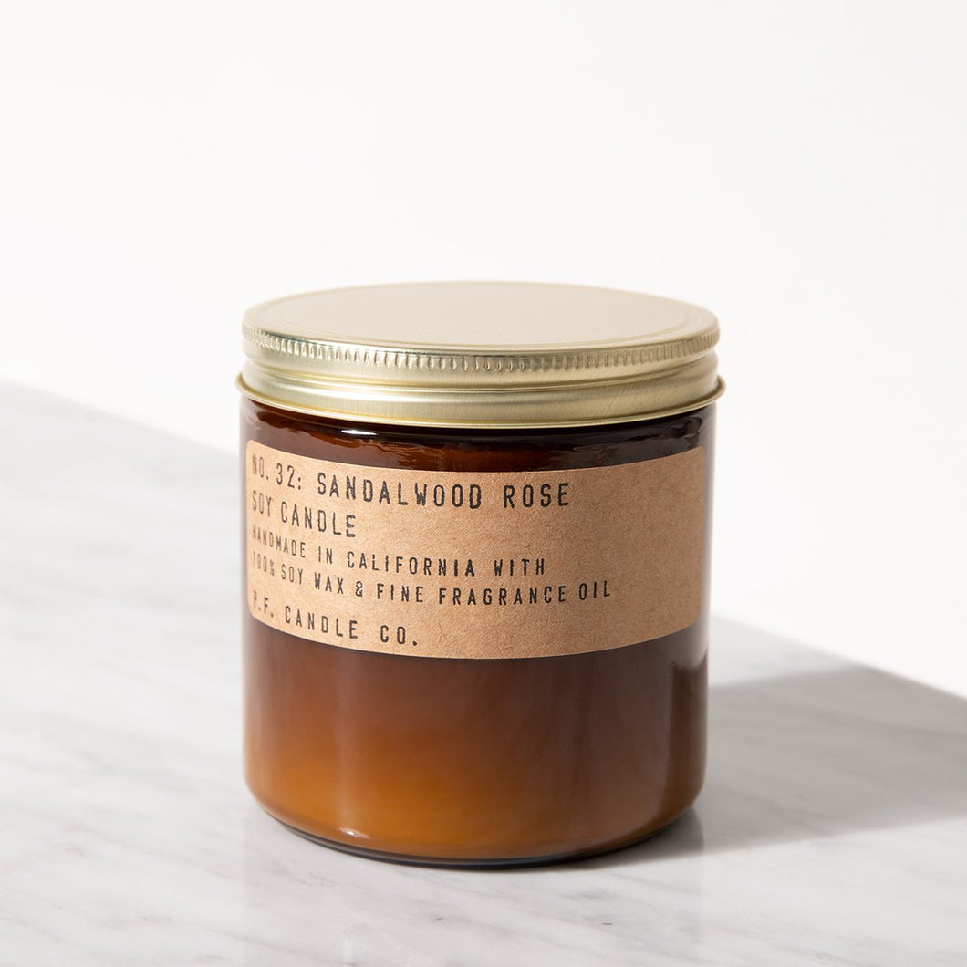 P.F Candle Co. Sandlewood Rose Scented Soy Candle